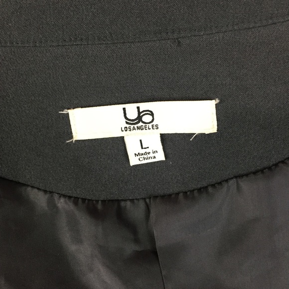 YA Los Angeles Cropped Studded Moto Jacket Grey L - Picture 6 of 7